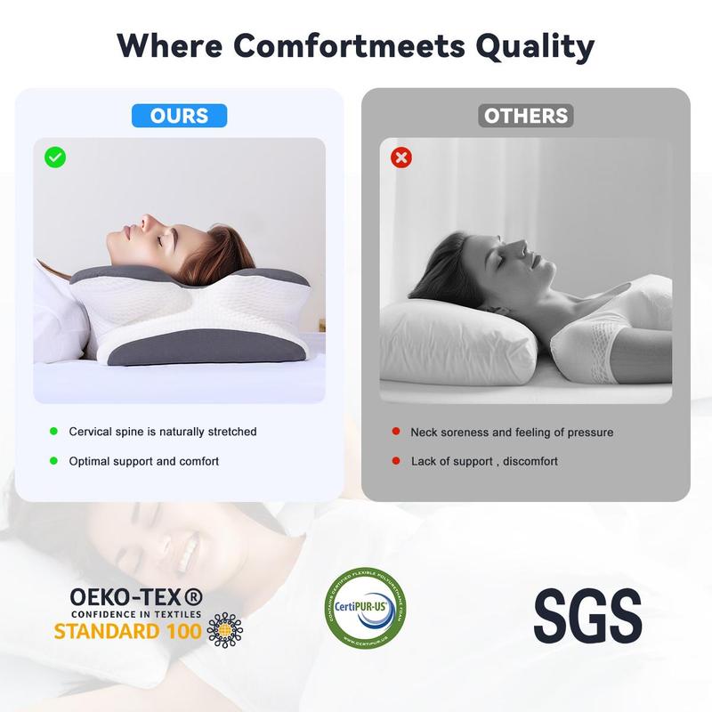 Ergonomic Memory Foam Cervical Pillows